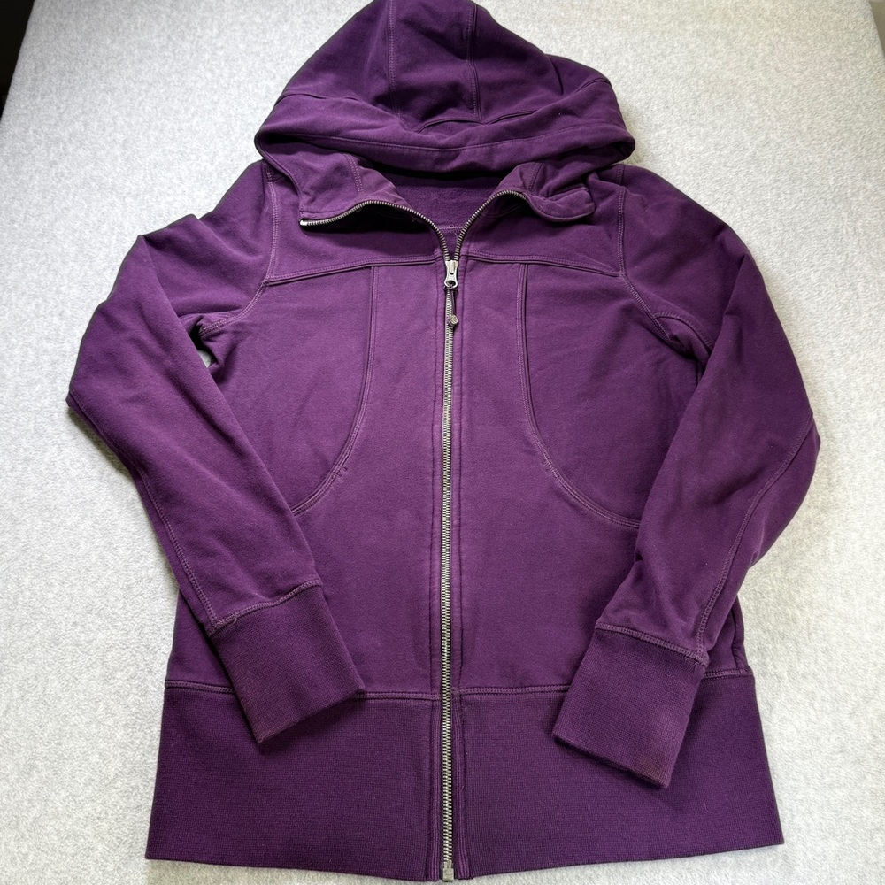 Lululemon Scuba Hoodie Purple Full Zip Sweatshirt Women's‎ Size 6-8